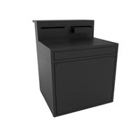 FORGE ADOUR-Support desserte fermé en acier noir forme comptoir de bar Forge Adour - 90 x 97,2 x 112,5 cm