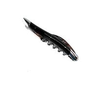 Forge De Laguiole Couteau de sommelier original - Manche en corne de buffle noir - Acier inoxydable brillant
