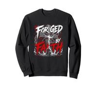 Forgé par la Foi, Croix chrétienne, prière guerrière Sweatshirt