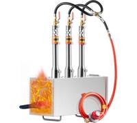 Forge portable au propane avec 3 brûleurs - Kit de four de fusion carré - jusqu'à 1427 ? - Idéal pour le travail des métaux et l'artisanat
