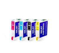 ForgeCore 4 pièces T0731 T0732 T0733 T0734 Cartouche d'encre Compatible avec Stylet C79 C90 C92 C110 CX3900 CX4900 CX4905 CX5600 CX5900F CX6900F T0731 T0731-T0734(Cartridge and Ink)