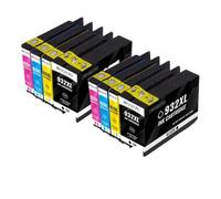 ForgeCore Lot de 4 Cartouches d'encre de Rechange 932XL 933 compatibles avec Les Fournitures d'imprimante Officejet 6100 6600 6700 7110 7610 7612 pour numéro de pièce 932 933XL(2 Set)