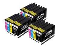 ForgeCore Lot de 4 Cartouches d'encre de Rechange 932XL 933 compatibles avec Les Fournitures d'imprimante Officejet 6100 6600 6700 7110 7610 7612 pour numéro de pièce 932 933XL(3 Set)