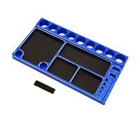 ForgeCore Plaque de Rangement à Outils Compatible avec 1/8 1/10 1/12 Modèle à échelle Cartes Capin d'escalade Vis de réparation de véhicules Organisateur Boîte de Maintenance(Blue)