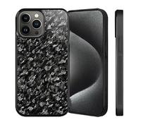 Forged Carbon Fiber Phone Case for Iphone 16 Pro Max Case Carbon Fiber, Magnetic Anti-Fall Protective Phone Case, Carbon Fiber Phone Case for Iphone 16 15 14 13 12 Pro Max (16 Pro Max,Black)