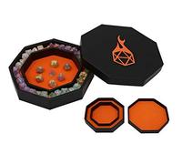 Forged Dice Co. Plateau à dés Arena et rangement compatibles avec n'importe quel jeu de dés, D&D et RPG (orange)