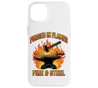 Forged in Flames Marteau à Enclume Forgé dans Les Flammes Cadeau Coque pour iPhone 14 Plus