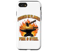 Forged in Flames Marteau à Enclume Forgé dans Les Flammes Cadeau Coque pour iPhone SE (2020) / 7/8