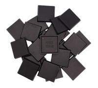 Forged Terrain Bases miniatures carrées de 32 mm - Lot de 45 pour jeux de guerre et RPG | Plastique noir uni | Dessous du logo de 4 mm d'épaisseur | Compatible avec les figurines à l'échelle de 32 mm