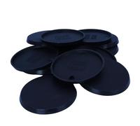 Forged Terrain Bases miniatures rondes de 50 mm - Lot de 40 bases en plastique pour jeux de guerre et DnD | Bases noires non peintes de 4 mm d'épaisseur | Compatible avec les miniatures à l'échelle de