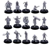 Forged Terrain Townsfolk Set NPC Villagers Donjons et Dragons Miniatures Jeux de table DND Minis D&D Figurines en vrac