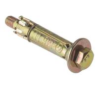 ForgeFix Ancrages de maçonnerie - Boulons lâches | M8 x 10 mm | Zinc jaune passivé | Sac de 10