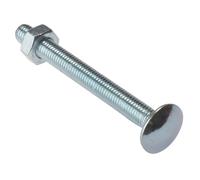 ForgeFix Boulons de carrosserie | M12 x 180 mm | Plaqué zinc | Sac 5