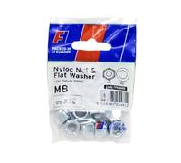 Forgefix Écrou et rondelle Nyloc M8 ForgePack 12, plaqué zinc brillant pour une meilleure résistance à la corrosion