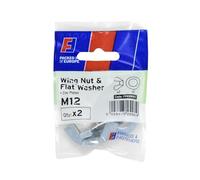 Forgefix Écrou papillon et rondelle M12 ForgePack 2, offrent une alternative pratique aux écrous hexagonaux standard et permettent un serrage à la main.