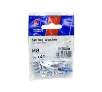 Forgefix Rondelle à ressort M8 ForgePack 40, divisée en un point et pliée en forme hélicoïdale