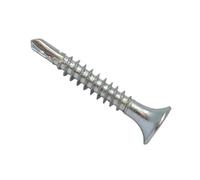 Forgefix Vis à cloison sèche Phillips à tête bombée FT ZP 3,5 x 25 mm Box 1000, finition zinguée pour une durabilité accrue. Les vis sont livrées avec un embout Phillips No.2.