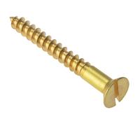 Forgefix Vis En Bois Fendue CSK Laiton Massif 3Po x 10 Boîte 100 FORCSK310B