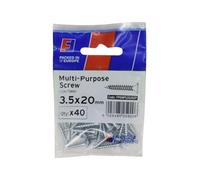 Forgefix Vis Pozi multi-usages CSK ST ZP 3,5 x 20 mm ForgePack 40, utilisées dans tous les métiers, y compris la menuiserie, l'électricité et la plomberie