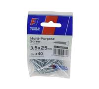 Forgefix Vis Pozi multi-usages CSK ST ZP 3,5 x 25 mm ForgePack 40, utilisées dans tous les métiers, y compris la menuiserie, l'électricité et la plomberie