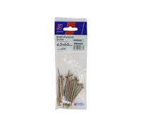 Forgefix Vis Pozi multi-usages CSK ST ZP 4,0 x 60 mm ForgePack 20, utilisées dans tous les métiers, y compris la menuiserie, l'électricité et la plomberie