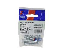 Forgefix Vis Pozi multi-usages CSK ST ZP 5,0 x 30 mm ForgePack 10, utilisées dans tous les métiers, y compris la menuiserie, l'électricité et la plomberie