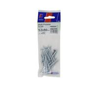 Forgefix Vis Pozi multi-usages CSK ST ZP 5,0 x 50 mm ForgePack 20, utilisées dans tous les métiers, y compris la menuiserie, l'électricité et la plomberie