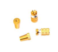 Forgekael 2PCS M3 M4 Stick End Trewection Longueur Ajusteur réglable Compatible avec RC Model Airplane Radio Universal Ajustement(M4 Golden)