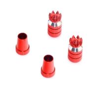 Forgekael 2PCS M3 M4 Stick End Trewection Longueur Ajusteur réglable Compatible avec RC Model Airplane Radio Universal Ajustement(M3 Red)