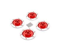 Forgekael 4pcs Aluminium Brake Disc Roue Rim Box Adaptateur Hex 12 mm Compatible avec Les de Voiture RC TT-01 TT02 I 94123 1 10 Échelle sur Le de la Voiture de Course sur Route(Red)