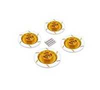 Forgekael 4pcs Aluminium Brake Disc Roue Rim Box Adaptateur Hex 12 mm Compatible avec Les de Voiture RC TT-01 TT02 I 94123 1 10 Échelle sur Le de la Voiture de Course sur Route(Gold)