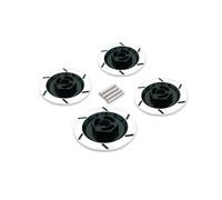 Forgekael 4pcs Aluminium Brake Disc Roue Rim Box Adaptateur Hex 12 mm Compatible avec Les de Voiture RC TT-01 TT02 I 94123 1 10 Échelle sur Le de la Voiture de Course sur Route(Black)