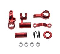 Forgekael Bellcranks de Direction en métal et Lien de Glisser SERVO Saver Set 6845X pour 1 10 modèles RC de Voiture RC estampillé Hoss 4x4 Vxl Remplacement du marché secondaire(Red)
