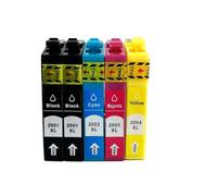 Forgekael Cartouche d'encre 200 200XL T200, Paquet de 4, Compatible avec Workforce WF-2510 WF-2520 WF-2530 WF-2540 T2001 T2002(5PCS(2BK 1C 1M 1Y))