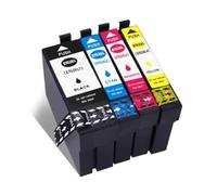 Forgekael Cartouche d'encre Couleur 702XL 702 T702 T702XL, Compatible avec Workforce Pro WF-3720 WF-3725 WF-3730 WF-3733 DWF(1 Set 4PCS)
