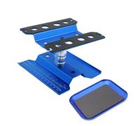 Forgekael RC Car Repair Stand Stand Workstation with à 360 degrés de relevage de Rotation et de bac à vis Compatible avec Les véhicules RC à échelle 1/10 1/12 1/16(Blue)