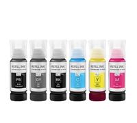 Forgekael Recharge d'encre pigmentée 6x70ml, Compatible avec L8160 L8180