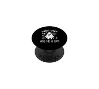 Forget Candy Give Me A Cat Funny Boo Ghost Tenant Un Chat Noir PopSockets PopGrip Adhésif