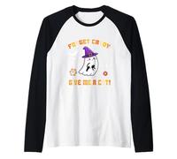 Forget Candy Give Me A Cat Groovy Ghost Tenant Un Chat Noir Manche Raglan