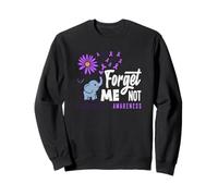 Forget Me Not Elephant Ruban de Sensibilisation à la maladie d'Alzheimer Sweatshirt