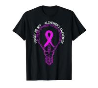 Forget Me Not End ALZ Alzheimer Démence T-Shirt Graphique avec Valeur, Homme, Noir, S