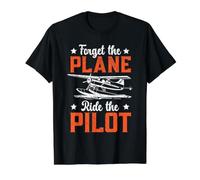 Forget The Aviator Ride The Pilot Aviator Lover Aviator Sky T-Shirt Graphique avec Valeur, Homme, Noir, M