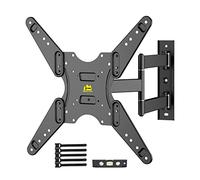 FORGING MOUNT Support Mural TV 26-55 Pouces, Fixation Murale TV Support TV Orientable et Inclinable, Extensible jusqu'à 457mm, Capacité Max 40KG, Max VESA 400x400mm avec Vis de Sécurité