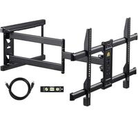 FORGING MOUNT Support Mural TV à Longue Portée 765 mm pour Écrans Plats/Incurvés LCD/LED de 37 à 75 Pouces jusqu'à 45kg, Support TV Mural Pivotant/Inclinable/Rotatif, Max VESA 600x400mm