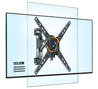 FORGING MOUNT Support TV Murale Rotatif pour Téléviseurs 13-49 Pouces, Support TV Inclinable et Pivotant pour Écrans Plats et Courbes, VESA 75x75-300x300mm, Jusqu'à 25kg, Support Murale d'angle
