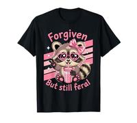 Forgiven But Still Feral Christian Faith Funny Raton Laveur T-Shirt