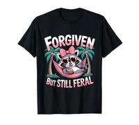 Forgiven But Still Feral Christian Faith Funny Raton Laveur T-Shirt