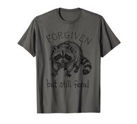 Forgiven But Still Feral Raton Laveur mème chrétien drôle T-Shirt