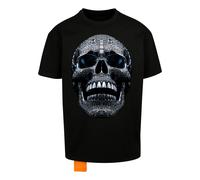 Forgotten Faces T-Shirt 'Diamond Skull' marine / noir / argent, Taille XXXL