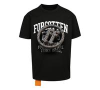 Forgotten Faces T-Shirt 'Engraved' gris / noir / blanc, Taille S